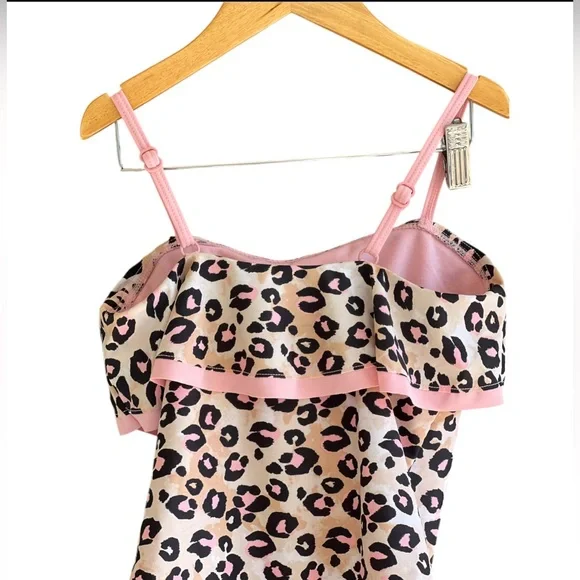 Justice Girl’s Leopard prints Ruffle one piece swimsuit - Picture 7 of 8
